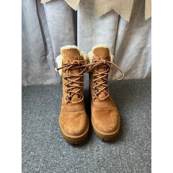 Women's Timberland Courmayeur Valley 6" Waterproof Boots~Size 8.5M~Dark Sand - Picture 2 of 9